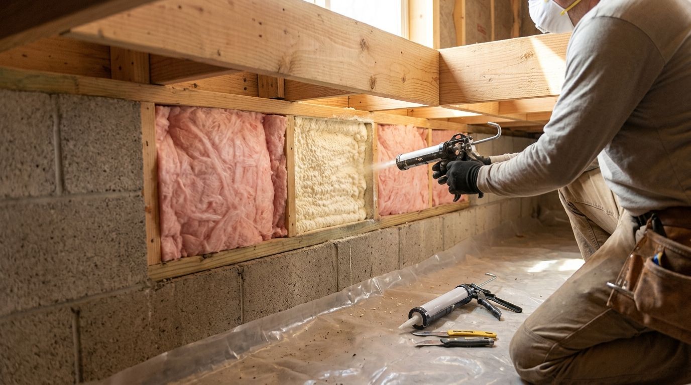 Best Insulation for Rim Joists in Crawl Spaces